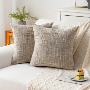 Modern Textured Chenille Decorative Cushion Cover