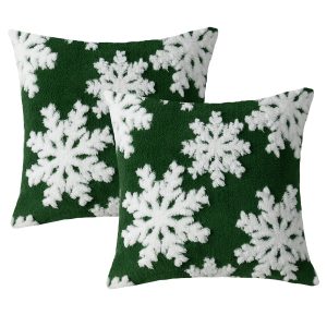 Christmas Tufted Snowflake Decorative Cushion Cover