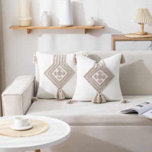 Boho Tasseled Geometric Decorative Cushion Cover