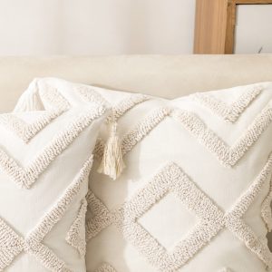 Boho Tufted Geometric Decorative Cushion Cover